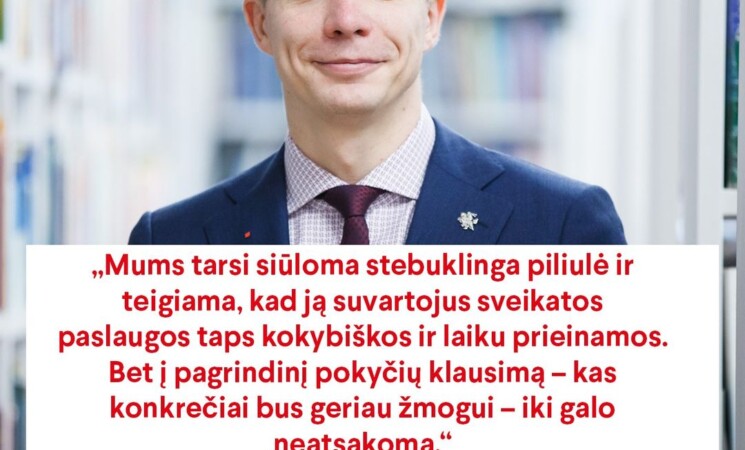 M. Sinkevičius apie planuojamą sveikatos sistemos reformą: primena bandymą įsiūlyti katę maiše